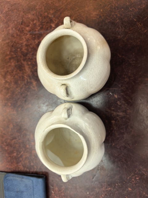 古玩陶瓷景德鎮窯系青白釉瓜楞罐真品鑒賞圖