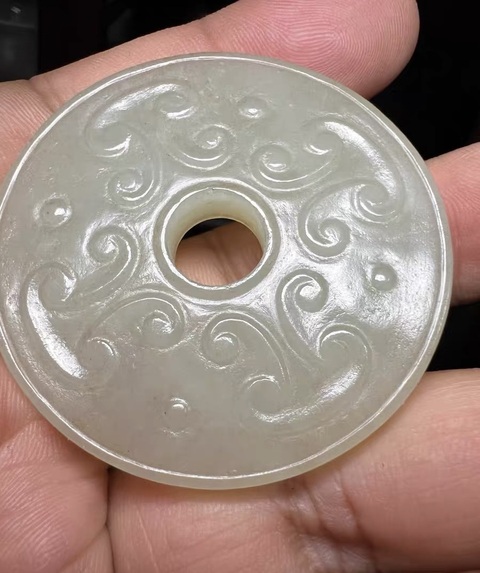 古玩玉器仿古玉璧真品鑒賞圖