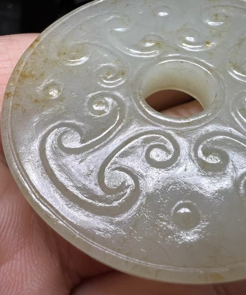 古玩玉器仿古玉璧真品鑒賞圖