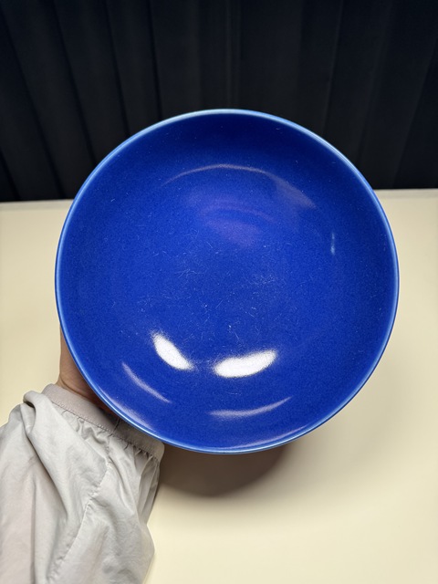 古玩陶瓷霽藍釉碗真品鑒賞圖