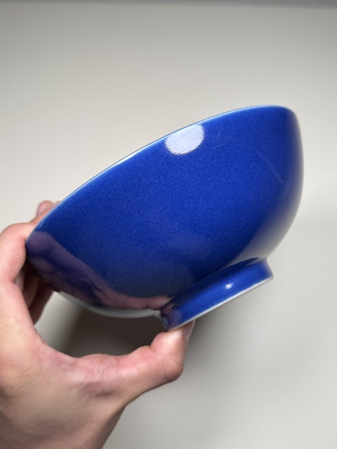 古玩陶瓷霽藍釉碗真品鑒賞圖