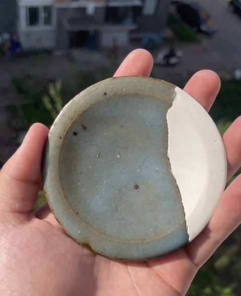 古玩陶瓷鈞窯小盤真品鑒賞圖