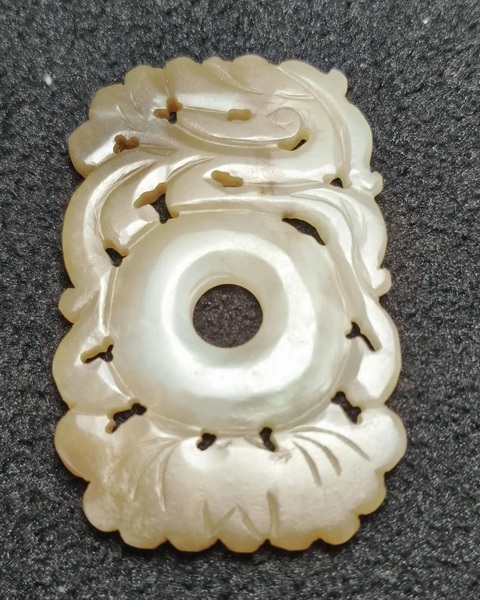 古玩玉器和田玉雕“龍紋佩”真品鑒賞圖