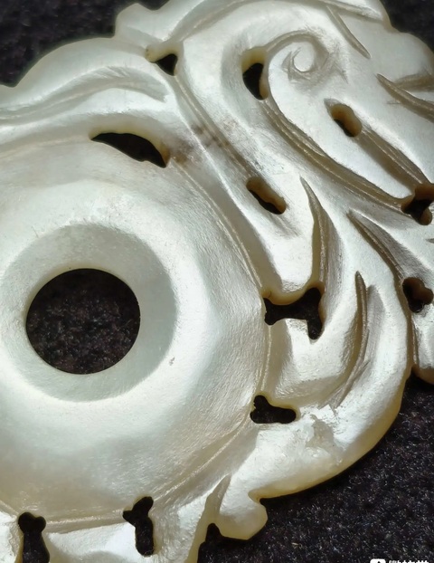 古玩玉器和田玉雕“龍紋佩”真品鑒賞圖