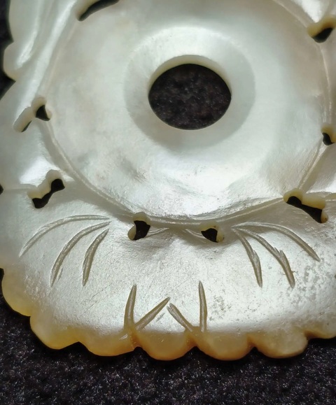 古玩玉器和田玉雕“龍紋佩”真品鑒賞圖