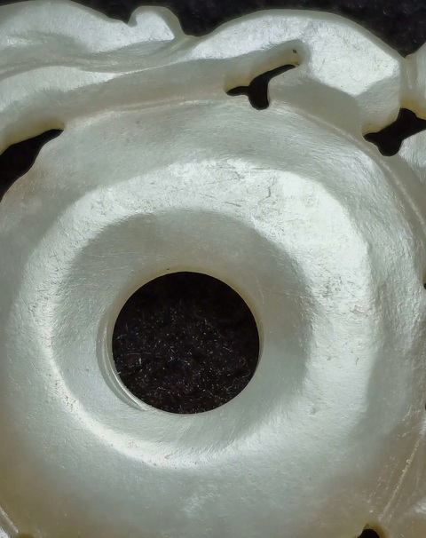 古玩玉器和田玉雕“龍紋佩”真品鑒賞圖