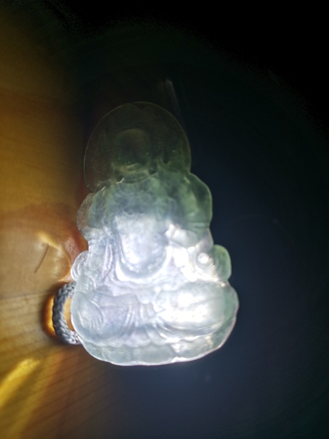 古玩玉器冰種晴水翡翠度母觀音拍賣，當前價格8888元