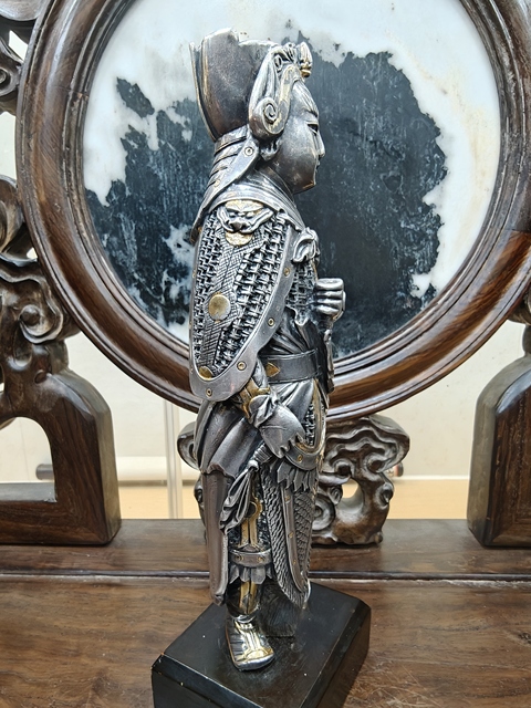 古玩雜項晚清民國銀質武將真品鑒賞圖