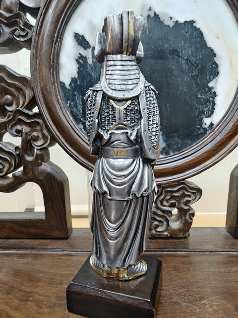 古玩雜項晚清民國銀質武將真品鑒賞圖