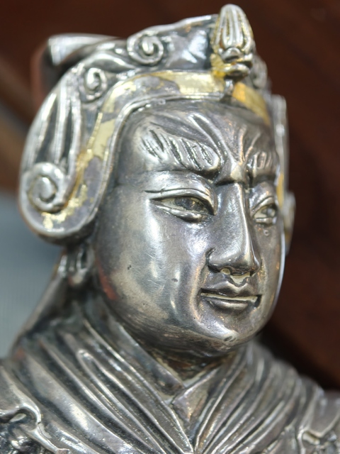 古玩雜項晚清民國銀質武將真品鑒賞圖