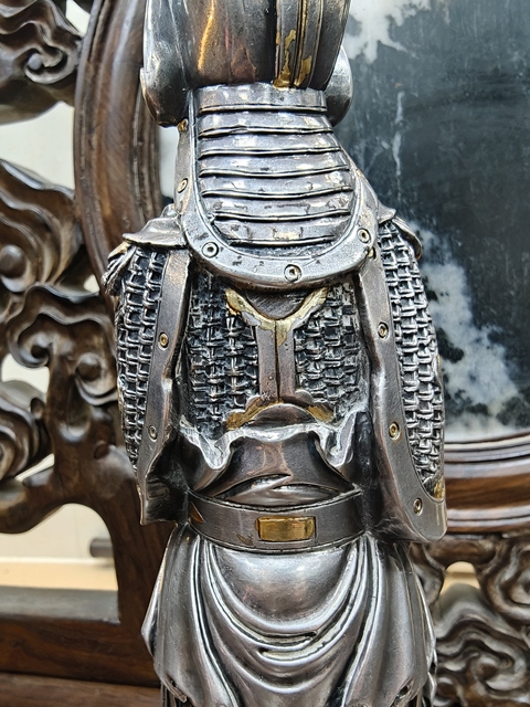 古玩雜項晚清民國銀質武將真品鑒賞圖