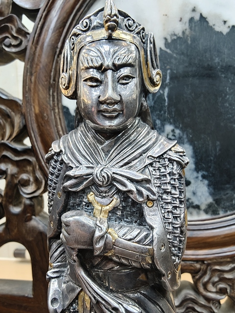 古玩雜項晚清民國銀質武將真品鑒賞圖