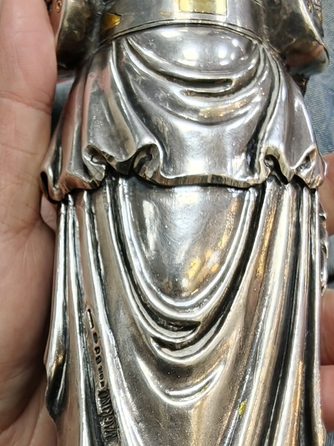 古玩雜項晚清民國銀質武將真品鑒賞圖