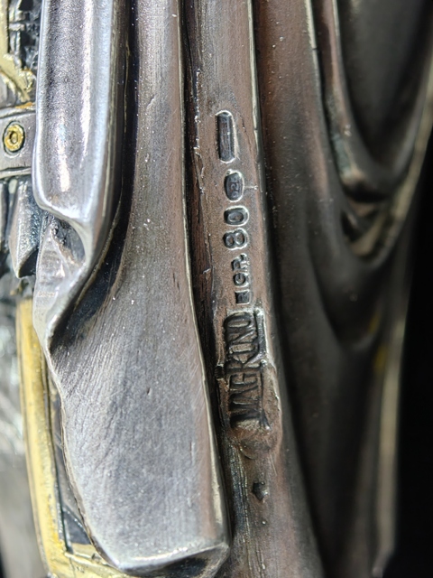 古玩雜項晚清民國銀質武將真品鑒賞圖