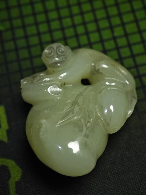 古玩玉器仿古玉猴真品鑒賞圖