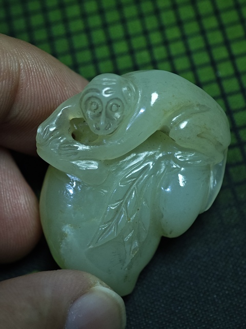 古玩玉器仿古玉猴真品鑒賞圖