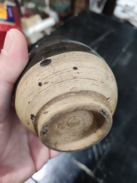 古玩陶瓷黑釉雙耳罐真品鑒賞圖