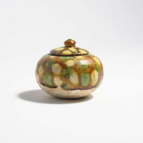 古玩陶瓷唐三彩蓋罐真品鑒賞圖