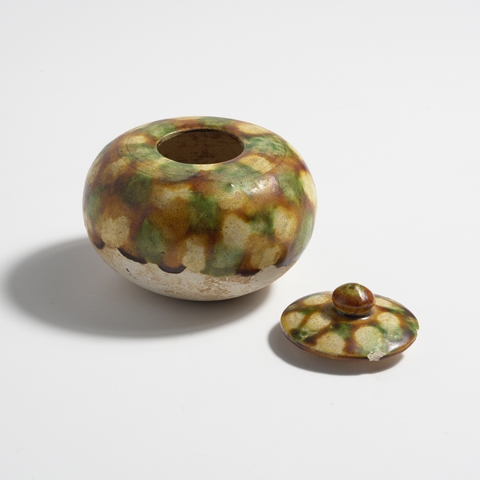 古玩陶瓷唐三彩蓋罐真品鑒賞圖