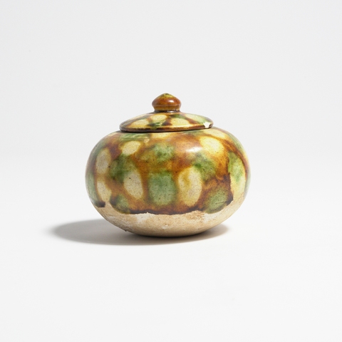 古玩陶瓷唐三彩蓋罐真品鑒賞圖