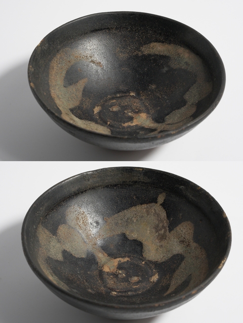 古玩陶瓷吉州窯窯變釉茶盞真品鑒賞圖