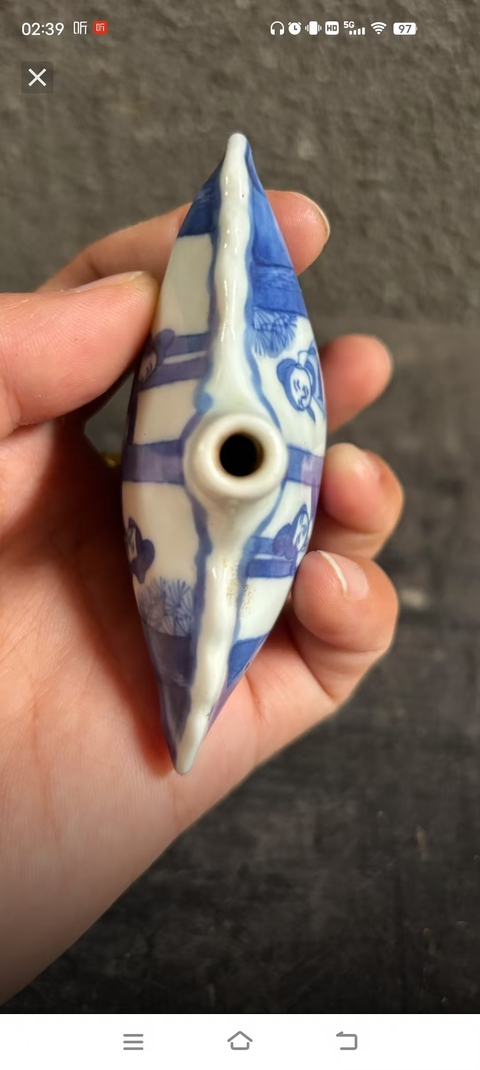 古玩陶瓷青花人物鼻煙壺真品鑒賞圖