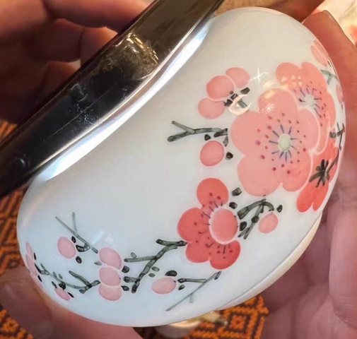 古玩陶瓷粉彩梅花筆洗真品鑒賞圖