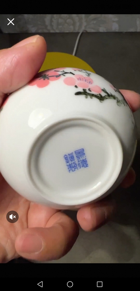 古玩陶瓷粉彩梅花筆洗真品鑒賞圖