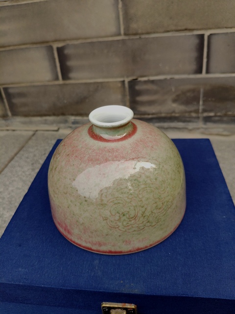 古玩陶瓷清晚期 豇豆紅釉太白尊拍賣，當前價格19000元