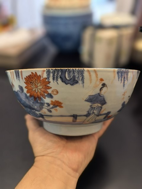 古玩陶瓷清雍正?青花礬紅描金碗拍賣，當前價格2300元