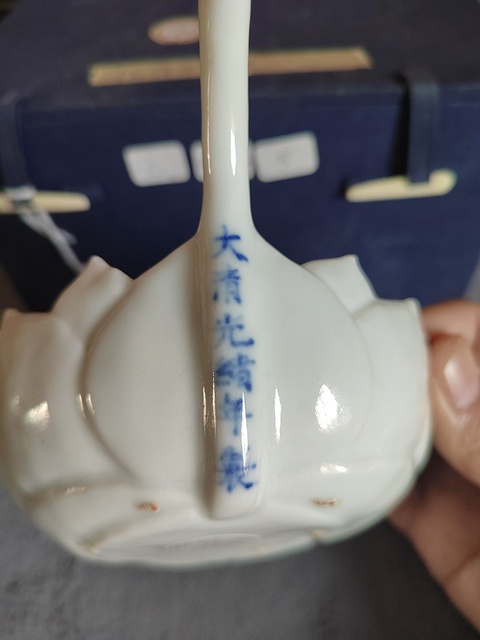 古玩陶瓷清末民國白釉秋操杯真品鑒賞圖