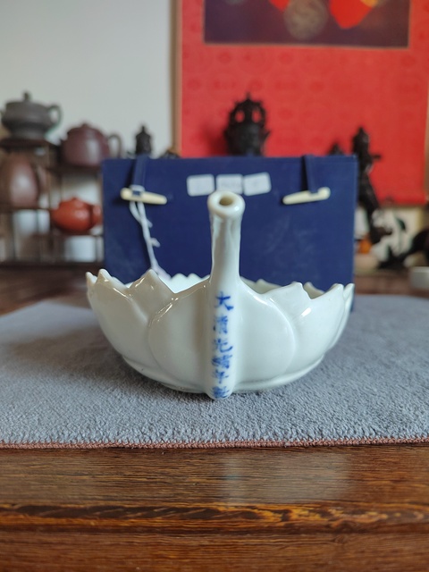 古玩陶瓷清末民國白釉秋操杯真品鑒賞圖