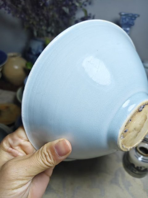 古玩陶瓷湖田窯青白釉雙魚碗真品鑒賞圖