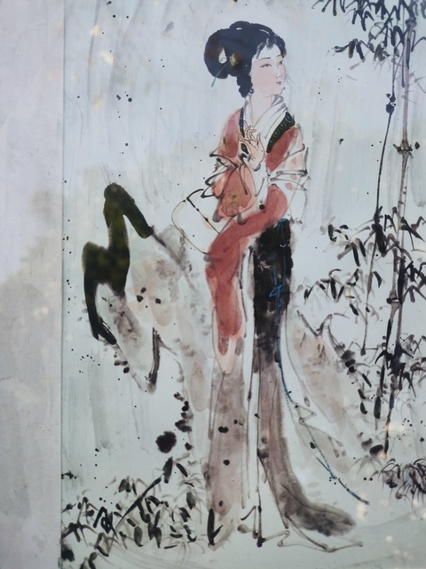 古玩字畫何月桂.仕女圖真品鑒賞圖