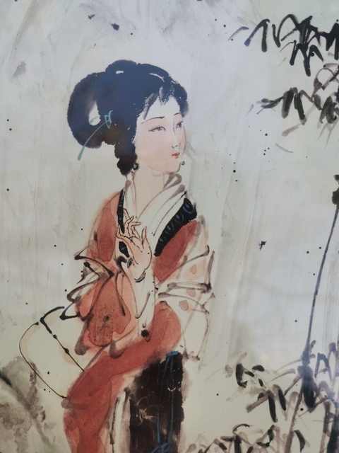 古玩字畫何月桂.仕女圖真品鑒賞圖