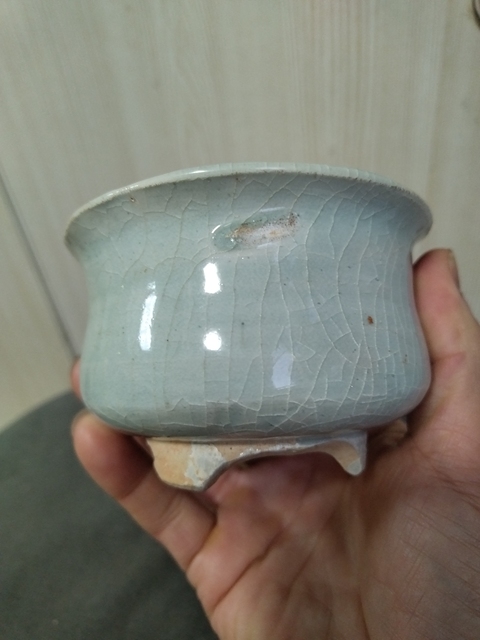 古玩陶瓷三足香爐真品鑒賞圖