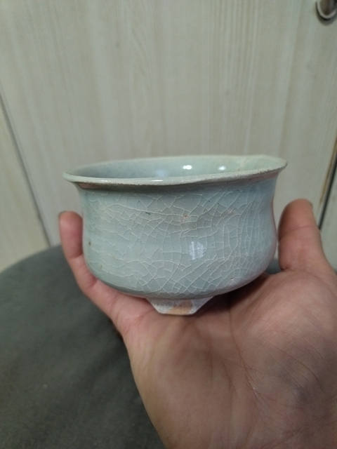 古玩陶瓷三足香爐真品鑒賞圖