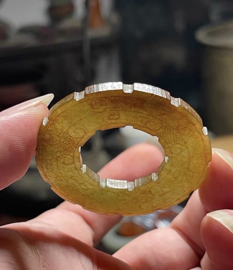 古玩玉器仿古玉璧真品鑒賞圖