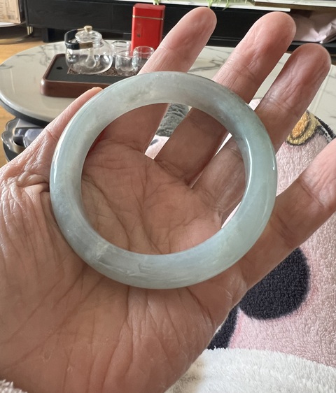 古玩玉器翡翠手鐲真品鑒賞圖