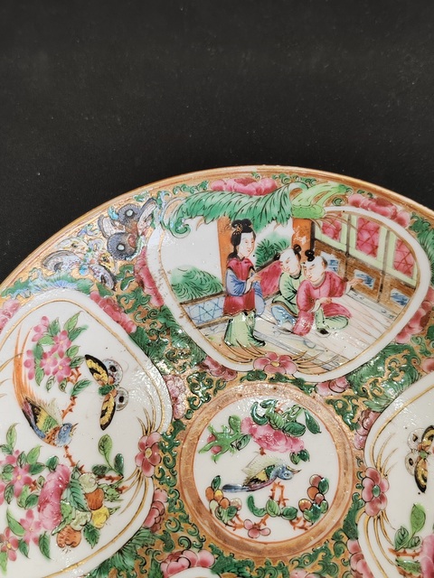 古玩陶瓷廣彩人物故事紋盤(pán)真品鑒賞圖