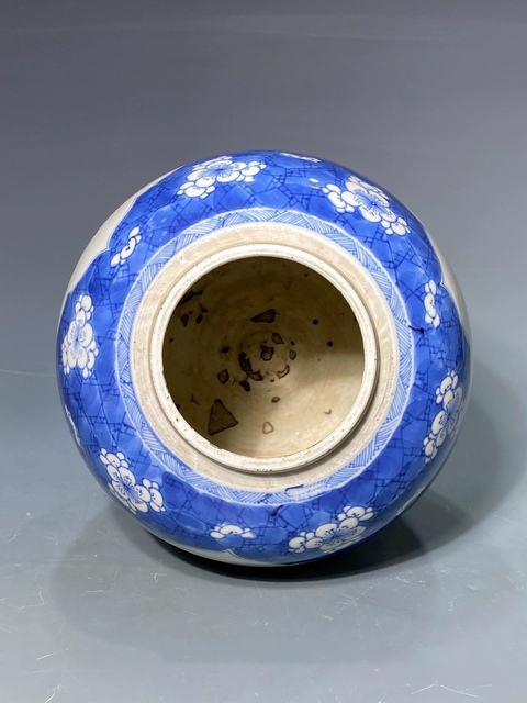 古玩陶瓷青花冰梅罐真品鑒賞圖