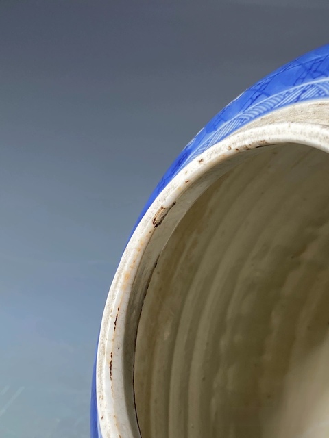 古玩陶瓷青花冰梅罐真品鑒賞圖