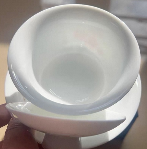 古玩陶瓷梅紋三才蓋杯真品鑒賞圖