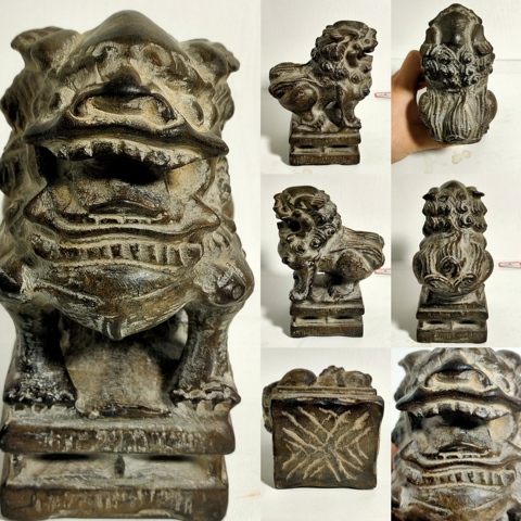 古玩雜項石獅子真品鑒賞圖