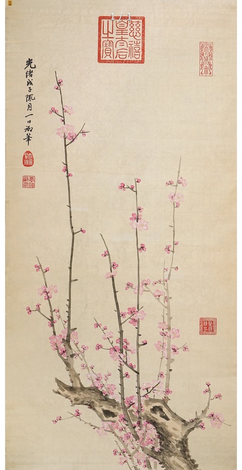 古玩字畫梅花圖真品鑒賞圖