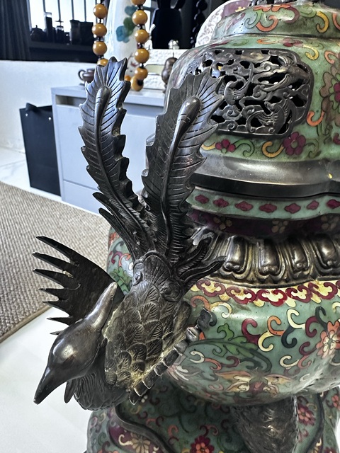 古玩銅器銅胎景泰藍香薰真品鑒賞圖