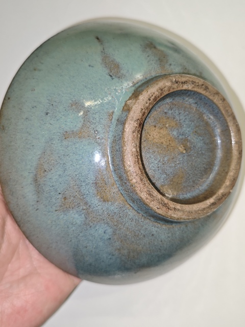 古玩陶瓷乳濁綠釉碗真品鑒賞圖