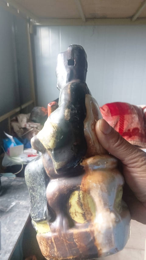 古玩陶瓷石灣窯粉彩包公人物造像真品鑒賞圖