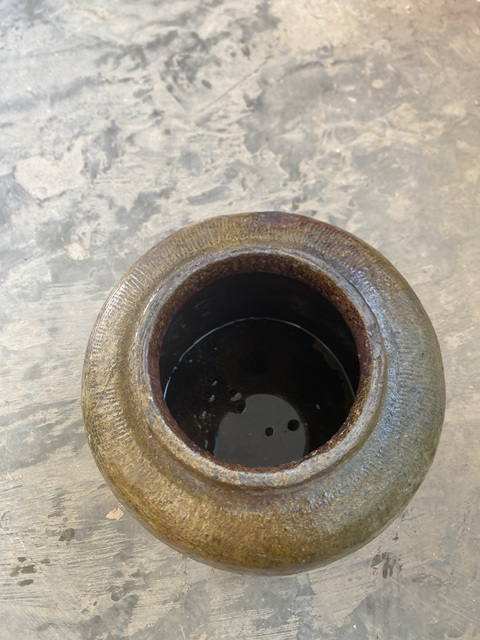 古玩陶瓷現代醬釉罐真品鑒賞圖