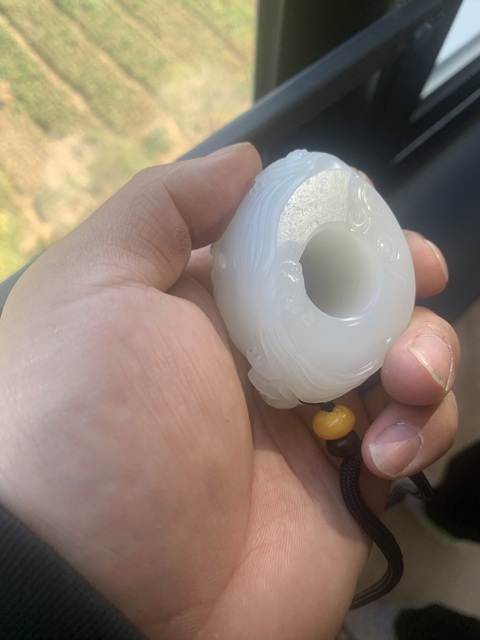 古玩玉器和田玉扳指真品鑒賞圖